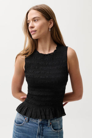 Pistola Phoebe Smocked Tank in Black