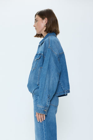 Pistola Bibi Blouson Denim Jacket in Heartfelt