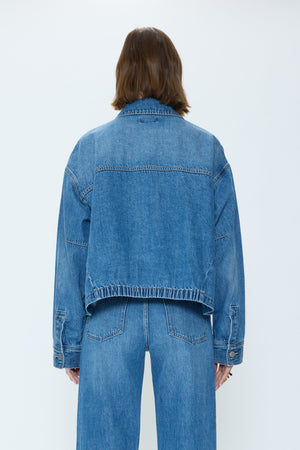 Pistola Bibi Blouson Denim Jacket in Heartfelt