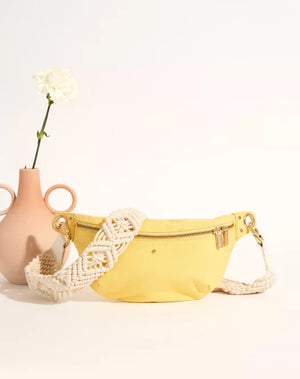 Maradji Nicole Banana Fanny Pack in Lemon Macrame