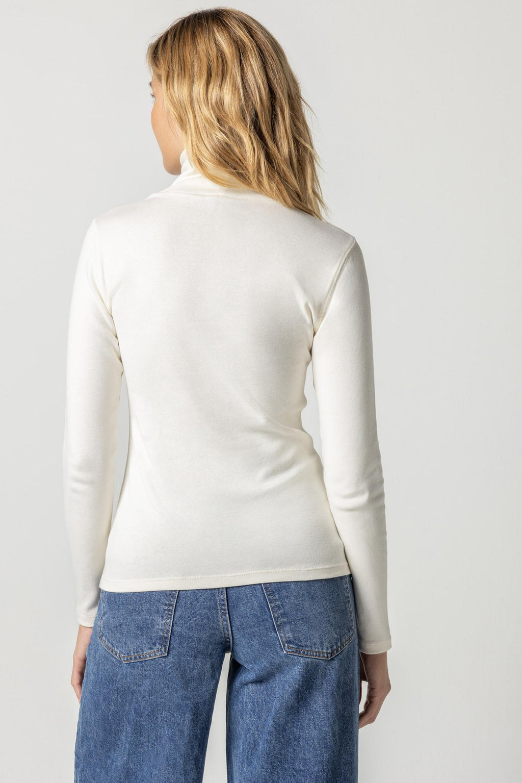 Lilla P Long Sleeve Turtleneck Tee in Rope