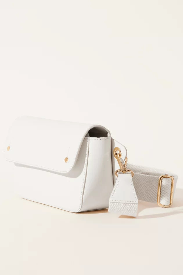 Maradji Emilie Recycled Leather Fanny Pack in White