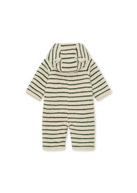 Konges Slojd Jody Teddy Onesie in Green Stripe
