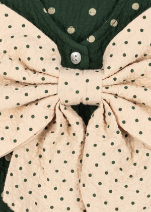 Konges Slojd Elin Bow Dress in Dot Marseille