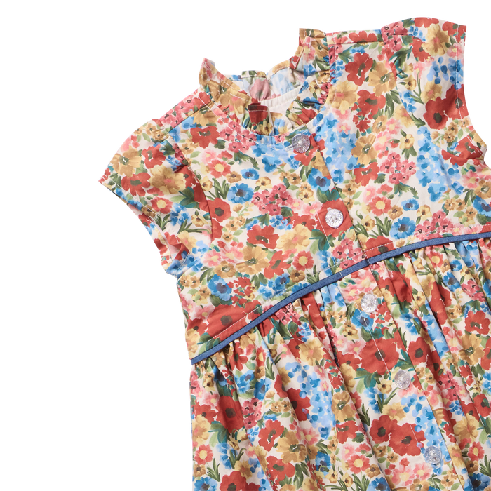 Pink Chicken Fatima Dress in Watercolor Meadow
