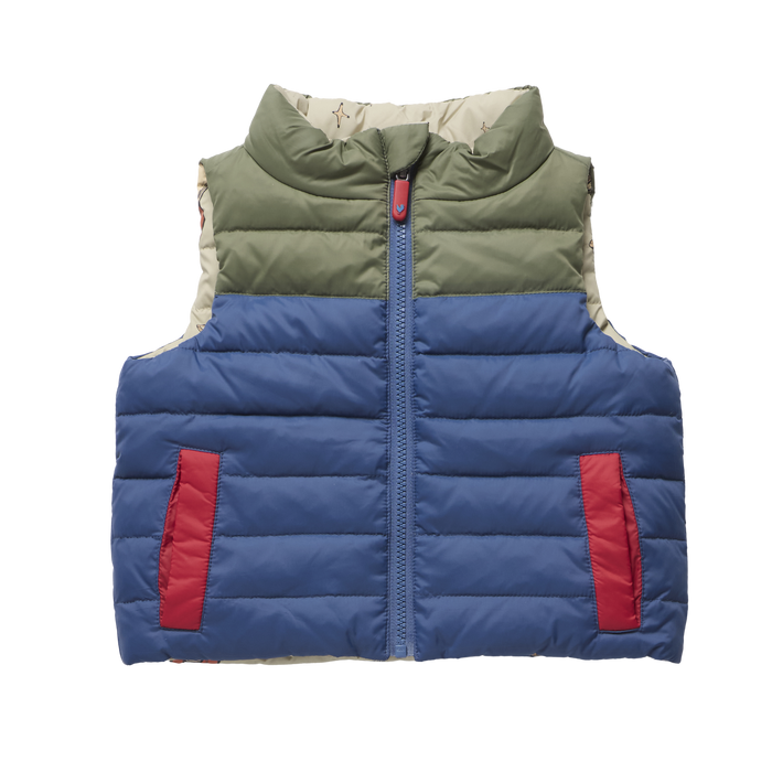 Pink Chicken Reversible Riley Vest in Space Rockets