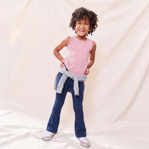 Coop Kids By Pink Chicken Cartwheel Flare Leggings in Navy