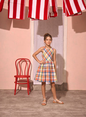 Hunter Bell Kids June Dress in Harbor Club Madras
