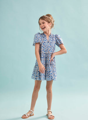 Hunter Bell Kids Merrit Dress in Bermuda Blooms