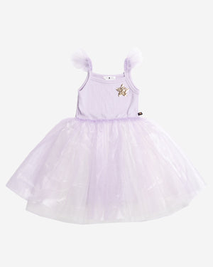 Petite Hailey Luna Pearl Tutu Dress in Purple