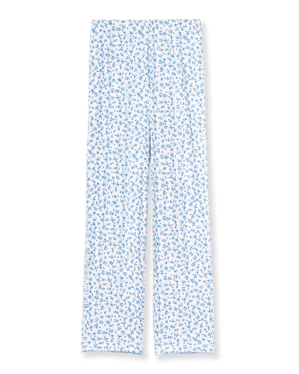 Petite Plume Women's Pointelle Pants in Blue Floral