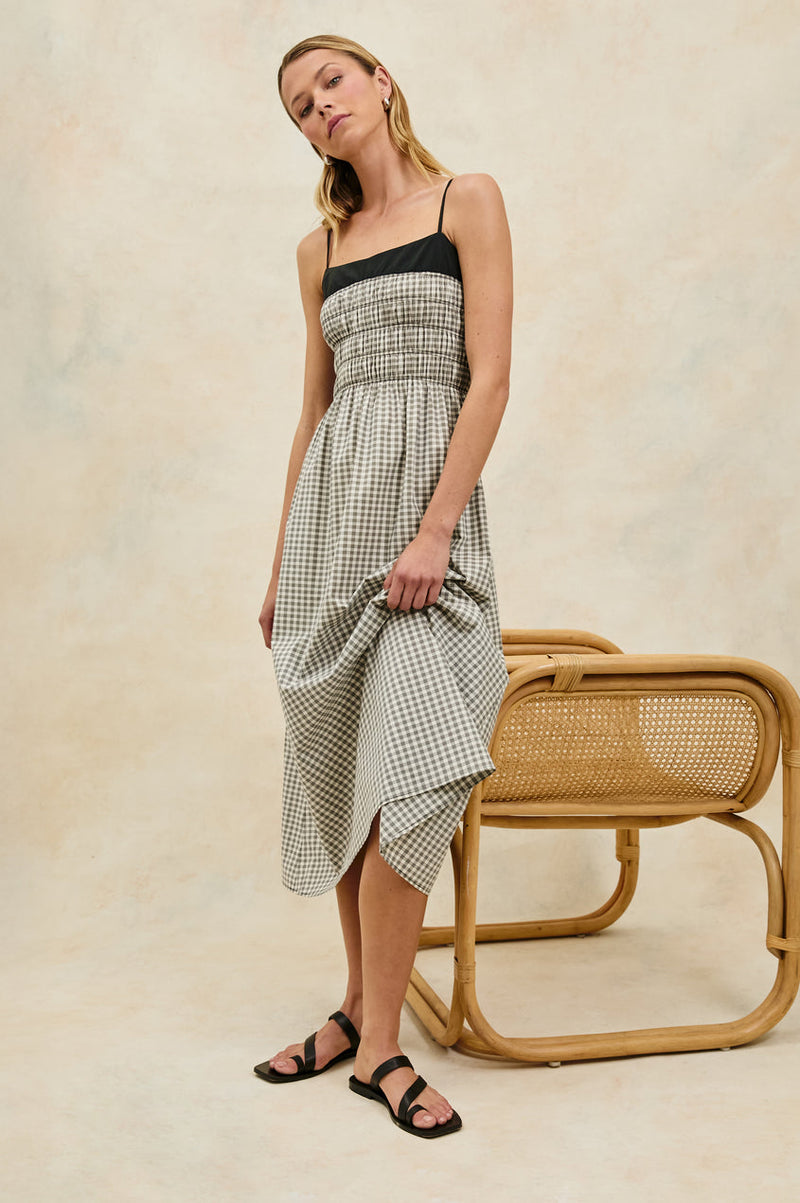 Rails Primrose Dress in Ivory / Jet Gingham