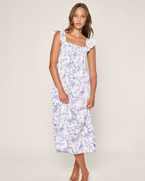 Petite Plume Women's Clara Nightgown in Timeless Toile
