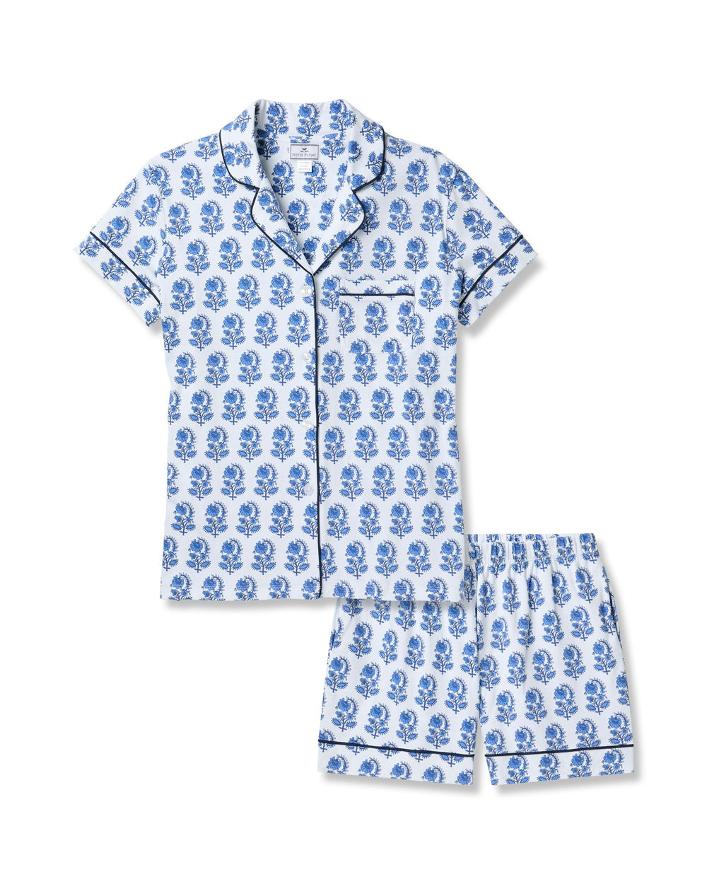 Petite Plume Women's Luxe Pima Pajama Set in Bristol Bay