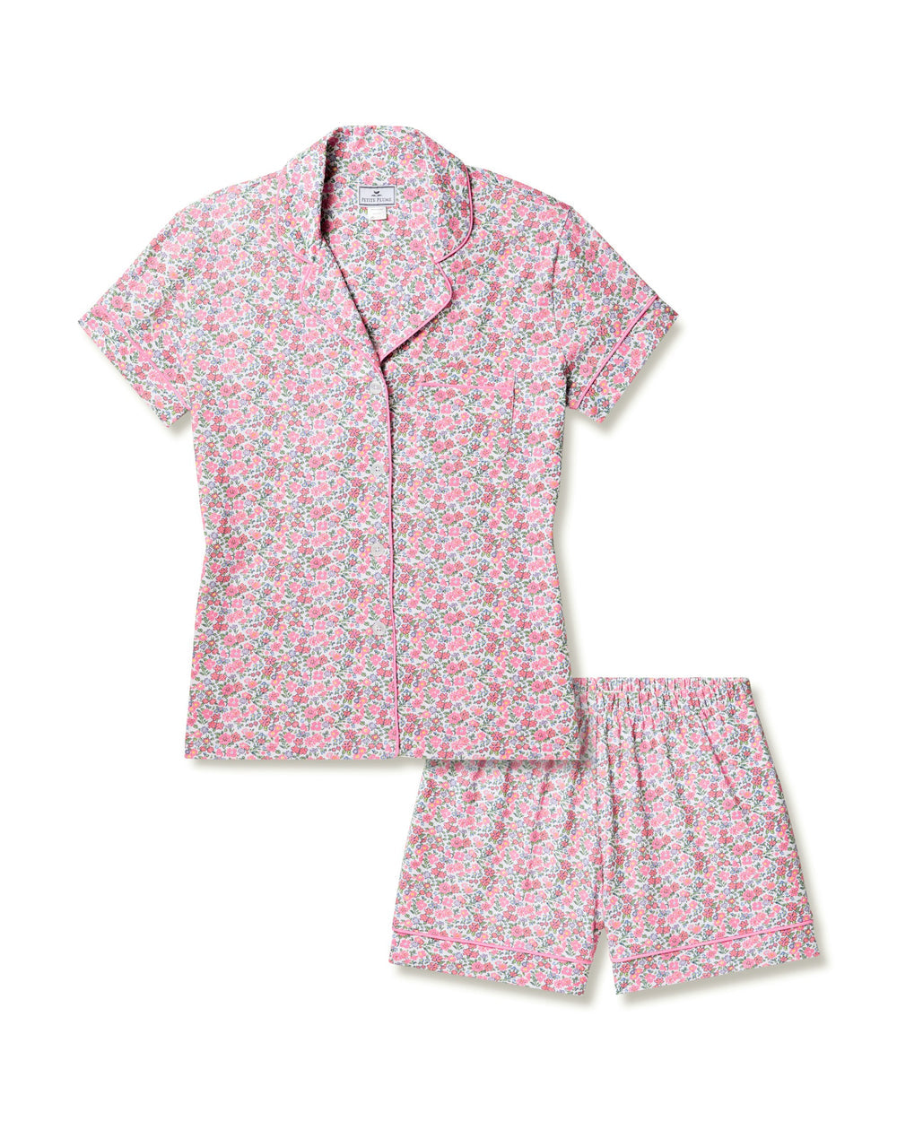 Petite Plume Women's Luxe Pima Pajama Set in Fleurs de Rose