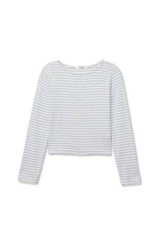 perfectwhitetee Ainsley Tee in Pacific Stripe