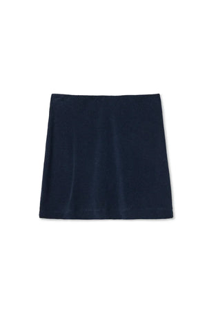 perfectwhitetee Emery Loop Terry Skirt in Navy