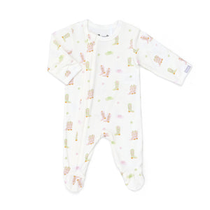 Coccoli Zipper Footie in Cowgirl Boots