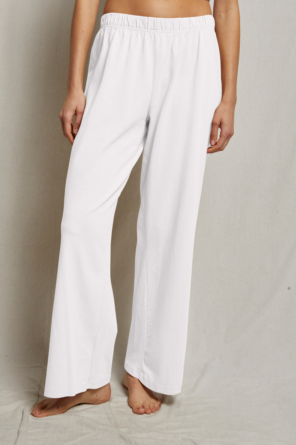 perfectwhitetee Katie Loop Terry Pant in White