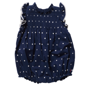 Pink Chicken Baby Jaipur Bubble in Navy Dot