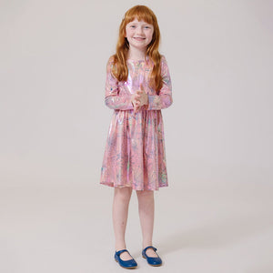Pink Chicken Lamé Steph Dress in Spider Web