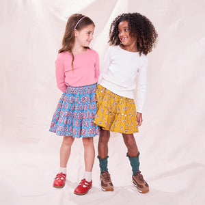 Coop Kids By Pink Chicken Long Sleeve Seesaw Rib Tee in Cream