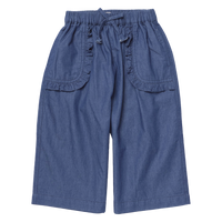 Pink Chicken Bailey Ruffle Pant in Chambray