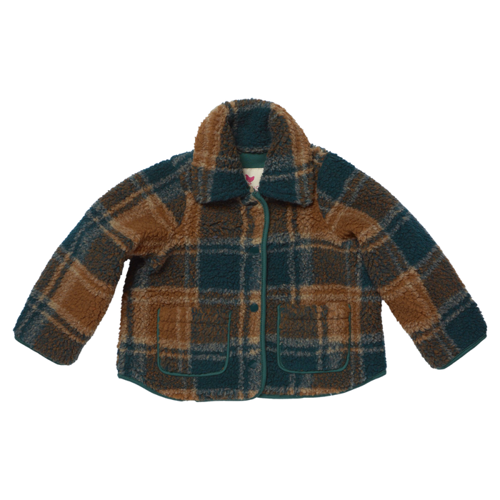 Pink Chicken Boys Jace Jacket in Pumpkin Patch Plaid