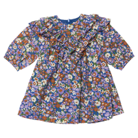 Pink Chicken Everly Dress in True Blue Sketched Floral