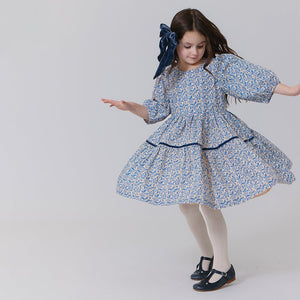 Pink Chicken Maribelle Dress in Blue Climbing Floral