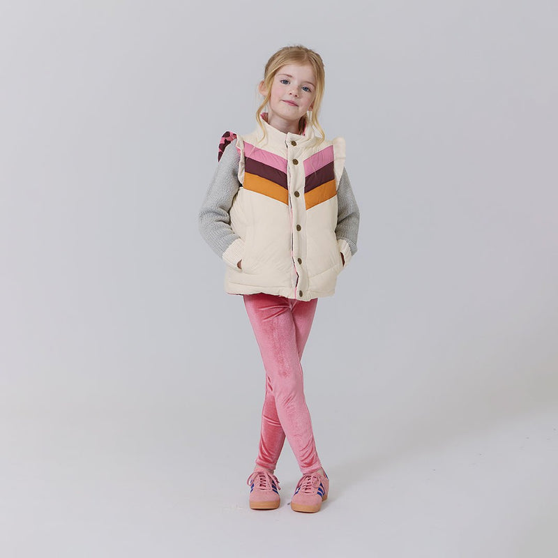 Pink Chicken Velour Legging in Desert Rose
