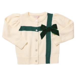 Pink Chicken Girls Constance Sweater in Cream Bow
