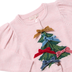 Pink Chicken Girls Constance Sweater in Pink Tree Bows