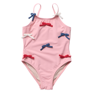 Pink Chicken Lottie Bow Swimsuit in Pink Bows