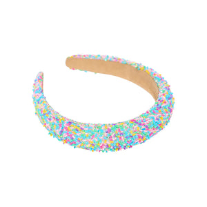Malibu Sugar Confetti Thick Puff Headband