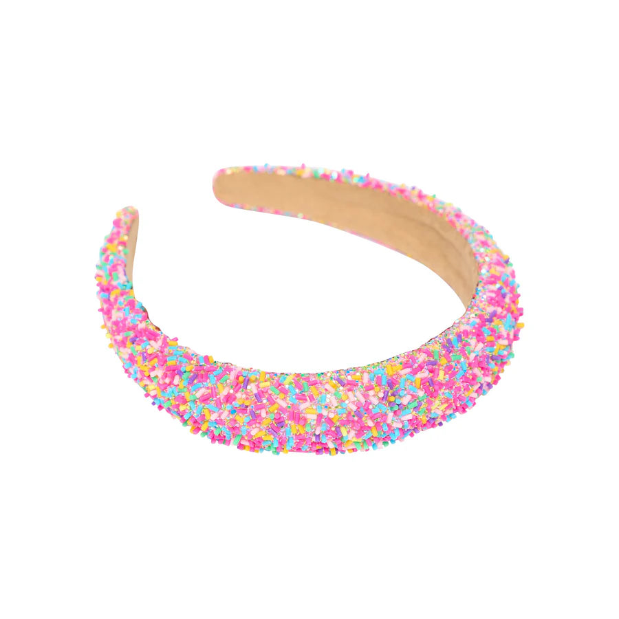 Malibu Sugar Confetti Thick Puff Headband