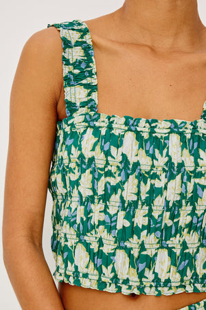Rails Quinn Top in Green Mayflower