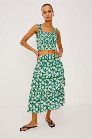 Rails Quinn Top in Green Mayflower