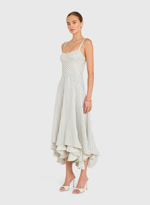 Amanda Uprichard Monterey Dress in Oxford Pinstripe