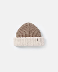 7AM Enfant Fuzzy Two-Tone Ribbed Beanie