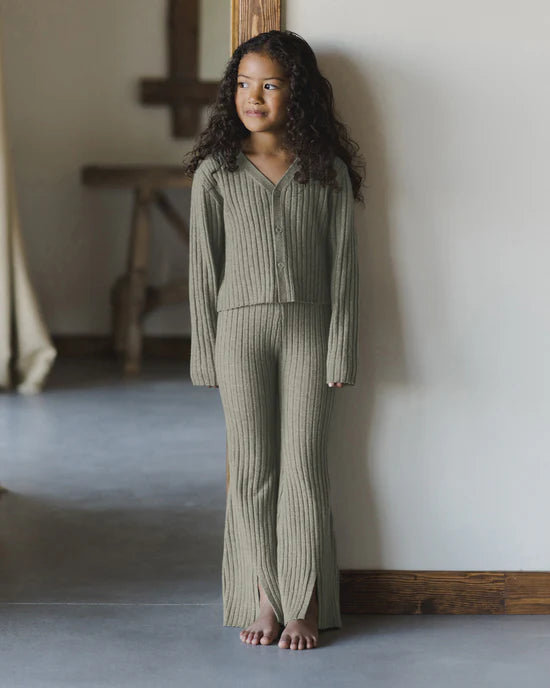 Rylee + Cru Flare Knit Pant in Laurel