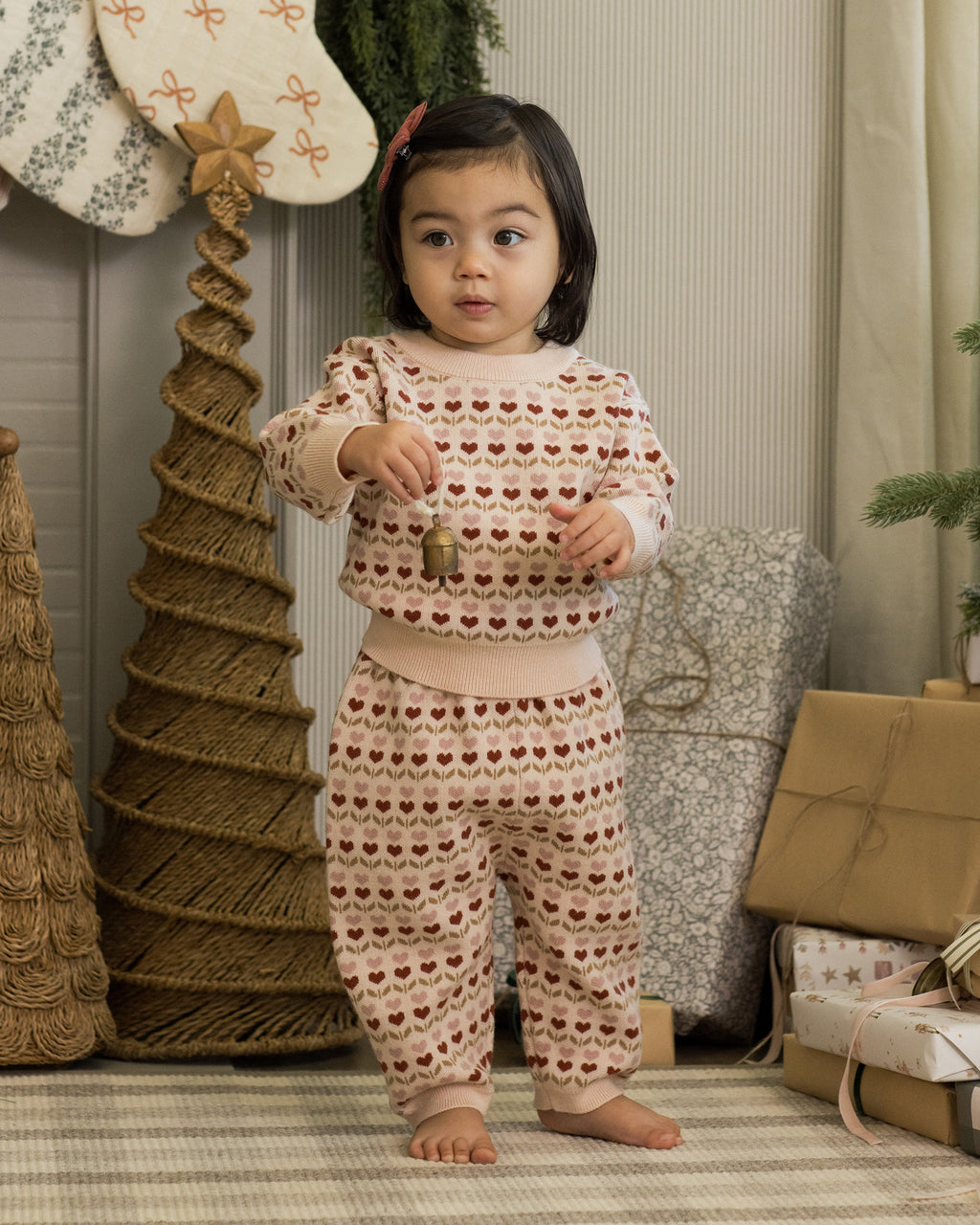 Rylee + Cru Shiloh Sweater in Ruby Hearts