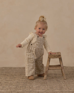 Rylee + Cru Shoulder Ruffle Bodysuit in Natural