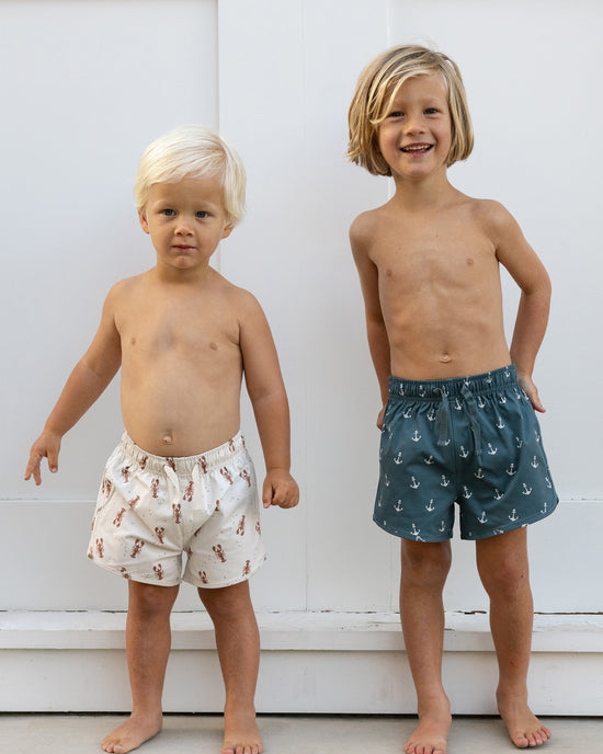 Rylee + Cru Swim Trunk in Anchors