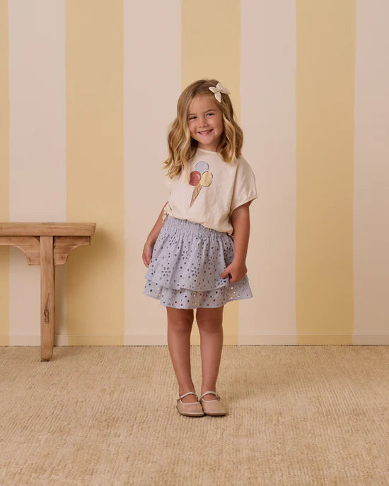 Rylee + Cru Cropped Cinched Tee in Gelato