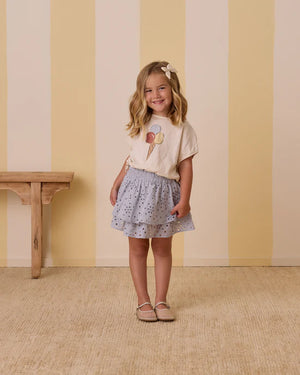 Rylee + Cru Cropped Cinched Tee in Gelato
