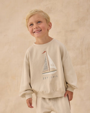Rylee + Cru Oversized Sweatshirt in Set Sail