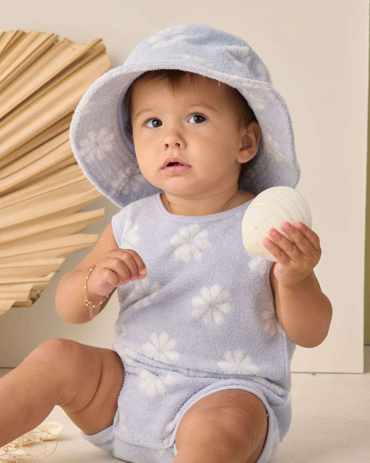 Rylee + Cru Bucket Hat in Periwinkle Daisy