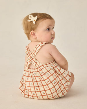 Rylee + Cru Chiara Romper in Cherry Check