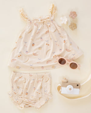 Rylee + Cru Swing Top and Bloomer Set in Fruit